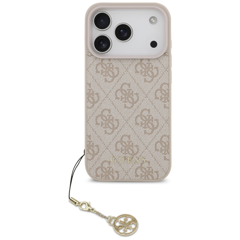 Guess 4G Charms MagSafe dėklas iPhone 17 Pro – rožinis