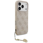 Guess 4G Charms MagSafe dėklas iPhone 17 Pro – rožinis