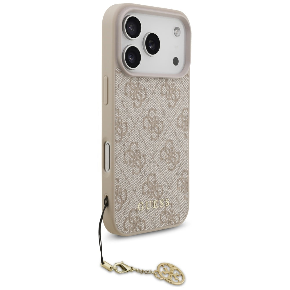 Guess 4G Charms MagSafe dėklas iPhone 17 Pro – rožinis