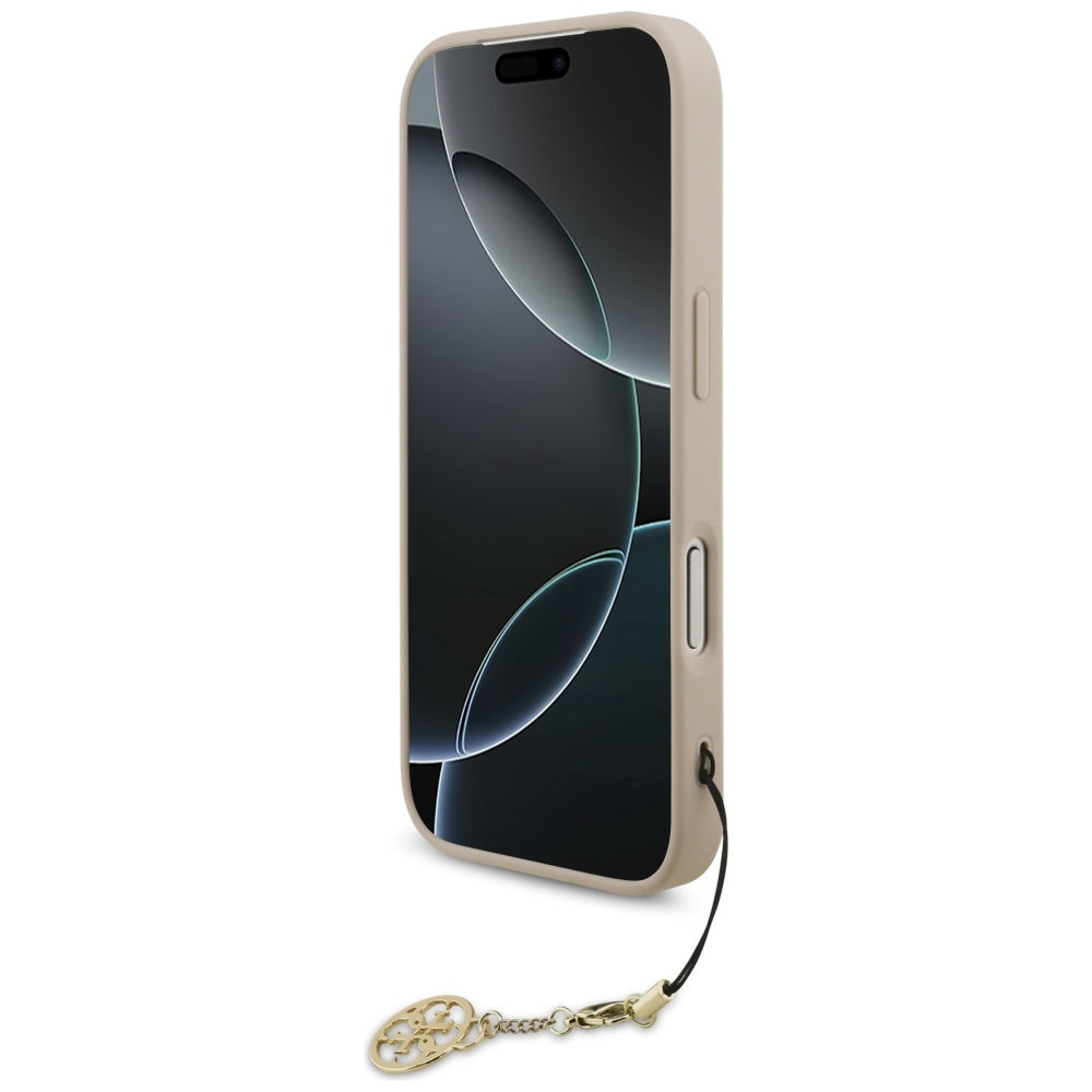 Guess 4G Charms MagSafe dėklas iPhone 17 Pro – rožinis