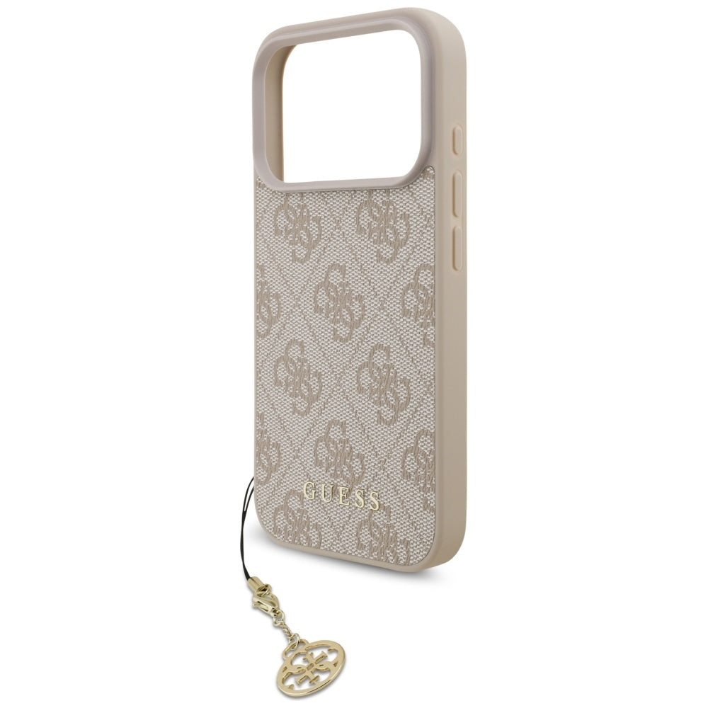 Guess 4G Charms MagSafe dėklas iPhone 17 Pro – rožinis