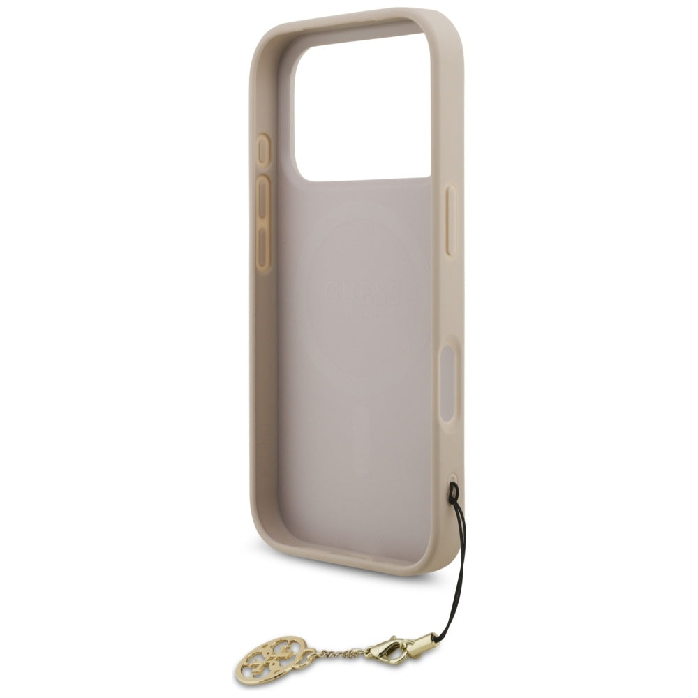 Guess 4G Charms MagSafe dėklas iPhone 17 Pro – rožinis