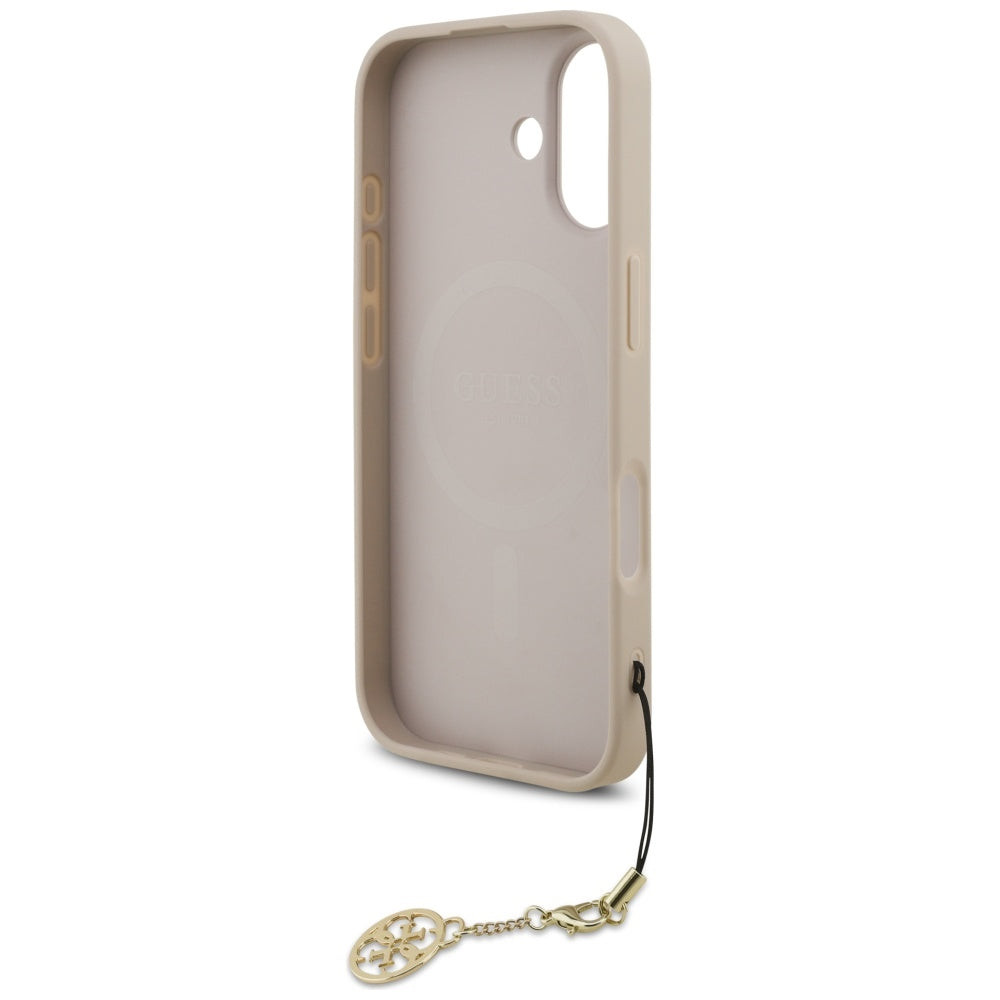 Guess 4G Charms MagSafe dėklas iPhone 17 – rožinis