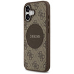 Guess 4G Circle Classic Logo MagSafe dėklas iPhone 17 - rudas