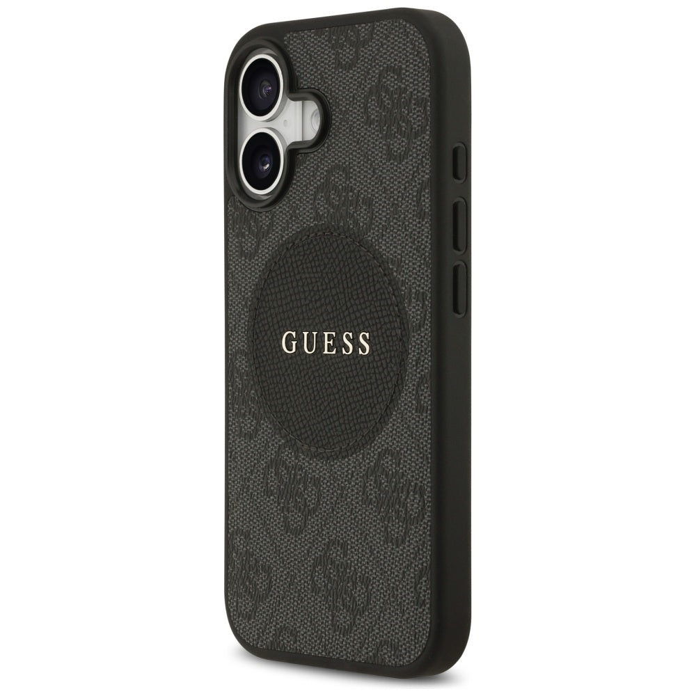 Guess 4G Circle Classic Logo MagSafe dėklas iPhone 17 - juodas