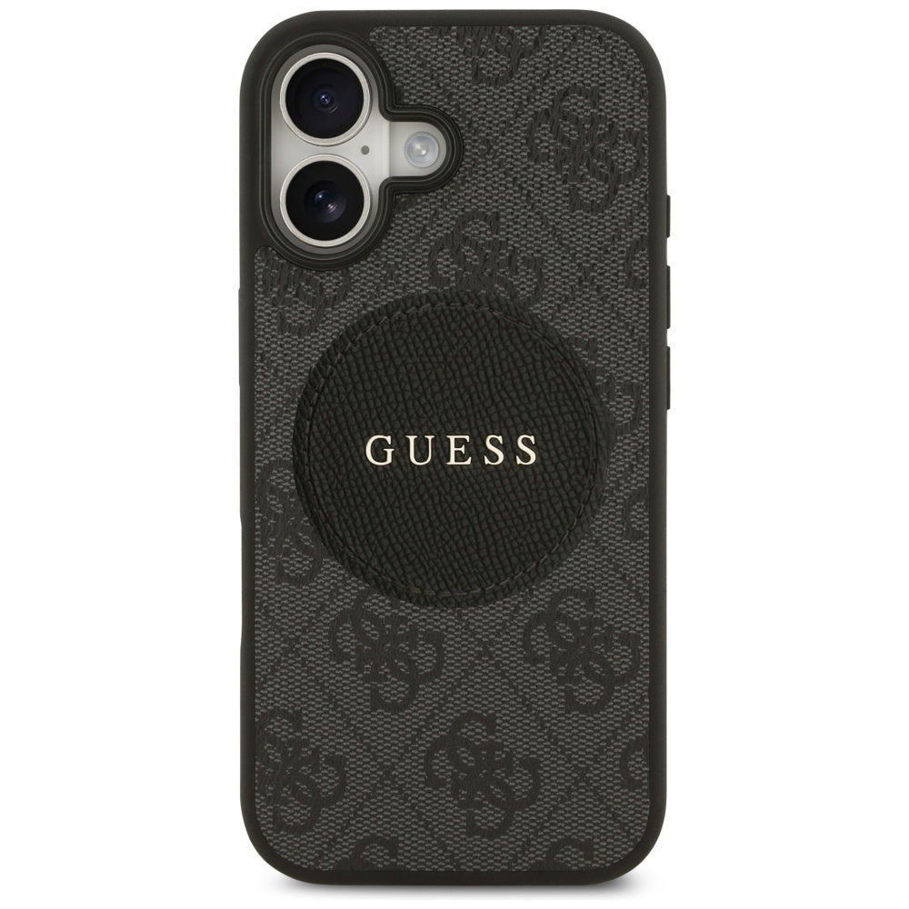 Guess 4G Circle Classic Logo MagSafe dėklas iPhone 17 - juodas
