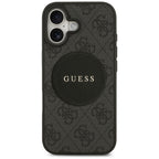Guess 4G Circle Classic Logo MagSafe dėklas iPhone 17 - juodas