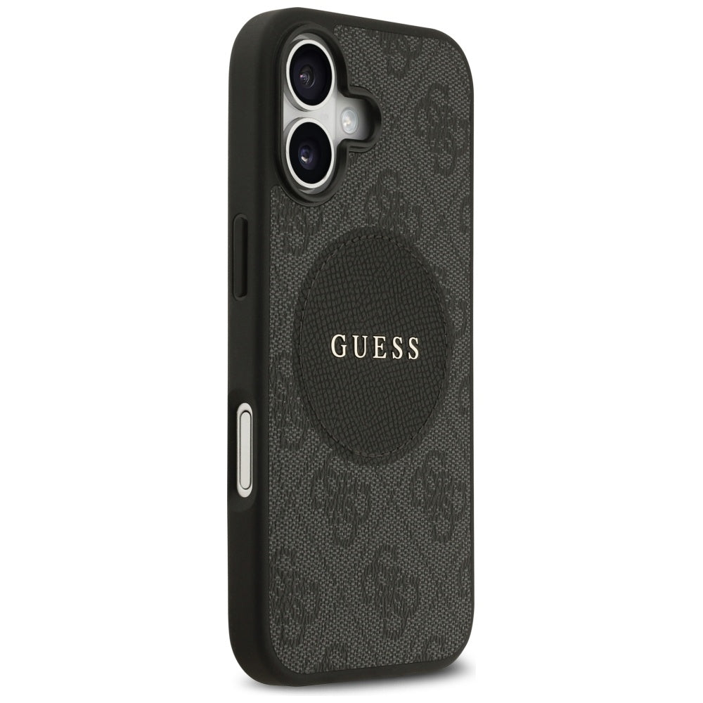 Guess 4G Circle Classic Logo MagSafe dėklas iPhone 17 - juodas