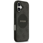 Guess 4G Circle Classic Logo MagSafe dėklas iPhone 17 - juodas