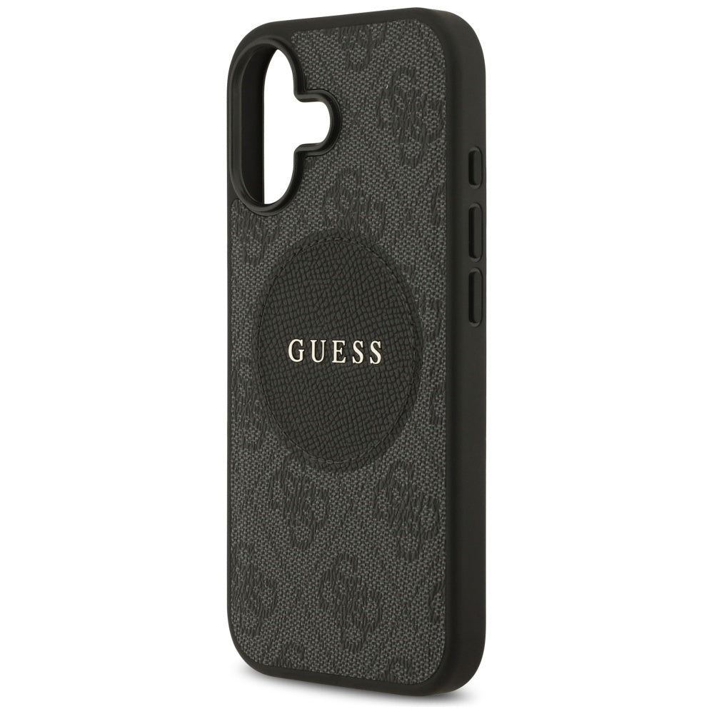 Guess 4G Circle Classic Logo MagSafe dėklas iPhone 17 - juodas