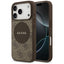 Guess 4G Circle Classic Logo MagSafe dėklas, skirtas iPhone 17 Pro - ruda