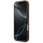Guess 4G Circle Classic Logo MagSafe dėklas, skirtas iPhone 17 Pro - ruda