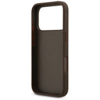Guess 4G Circle Classic Logo MagSafe dėklas, skirtas iPhone 17 Pro - ruda