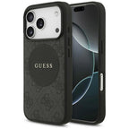 Guess 4G Circle Classic Logo MagSafe dėklas, skirtas iPhone 17 Pro - juodas