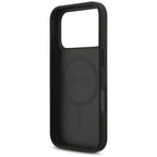 Guess 4G Circle Classic Logo MagSafe dėklas, skirtas iPhone 17 Pro - juodas