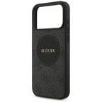 Guess 4G Circle Classic Logo MagSafe dėklas, skirtas iPhone 17 Pro Max - juodas