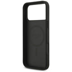 Guess 4G Circle Classic Logo MagSafe dėklas, skirtas iPhone 17 Pro Max - juodas