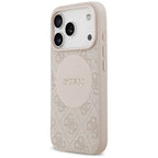 Guess 4G Circle Classic Logo MagSafe Dėklas, skirtas iPhone 17 Pro – rožinė