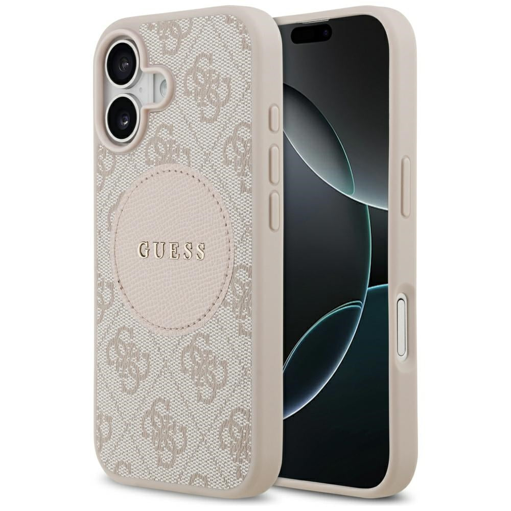 Guess 4G Circle Classic Logo MagSafe dėklas iPhone 17 - Rožinis -- iPhone 17