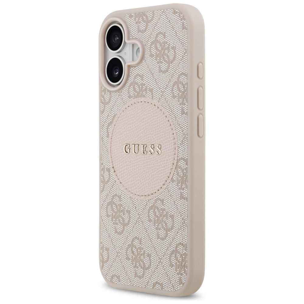 Guess 4G Circle Classic Logo MagSafe dėklas iPhone 17 - Rožinis -- iPhone 17