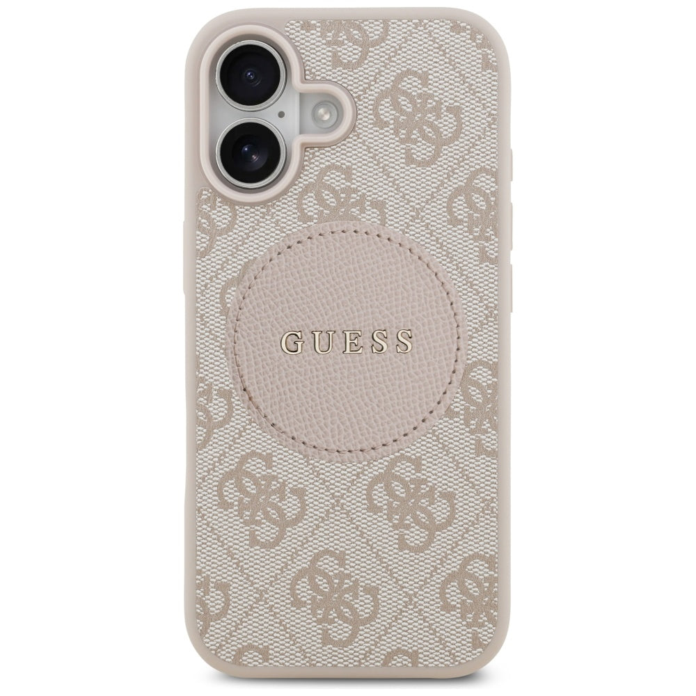 Guess 4G Circle Classic Logo MagSafe dėklas iPhone 17 - Rožinis -- iPhone 17
