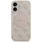 Guess 4G Circle Classic Logo MagSafe dėklas iPhone 17 - Rožinis -- iPhone 17