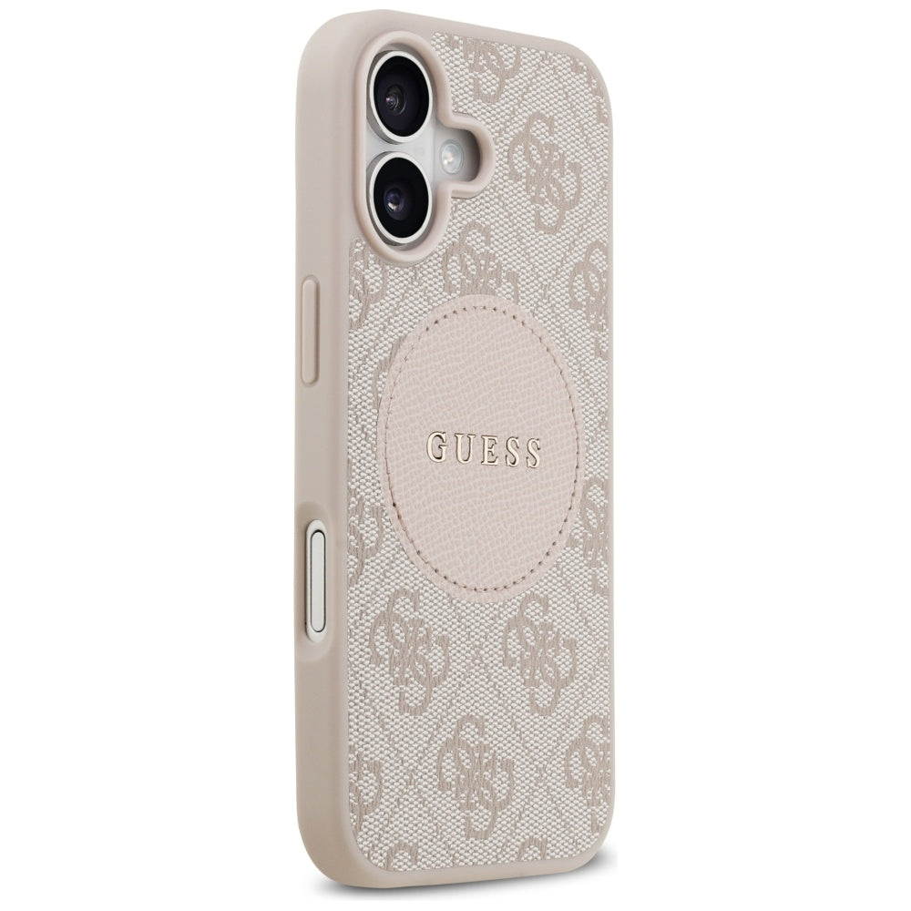 Guess 4G Circle Classic Logo MagSafe dėklas iPhone 17 - Rožinis -- iPhone 17