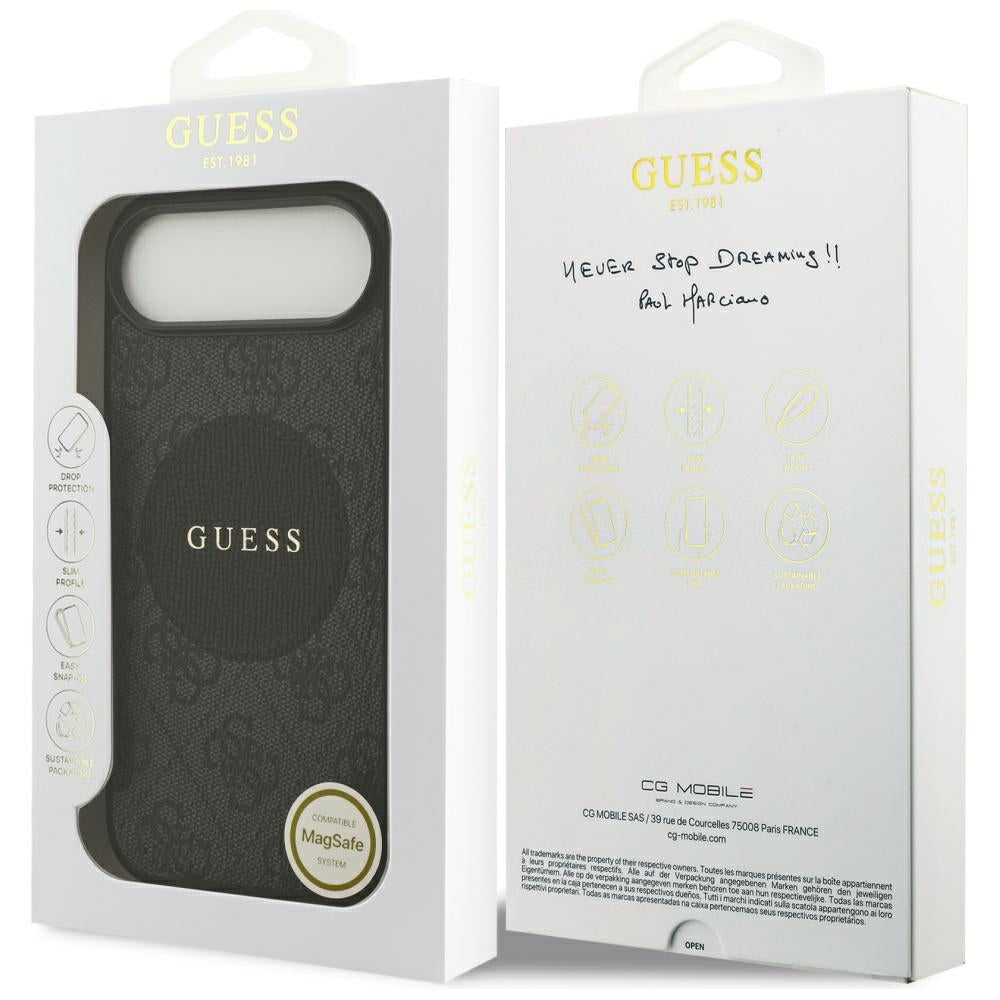 Guess 4G Circle Classic Logo MagSafe dėklas iPhone Air - juodas -- iPhone Air