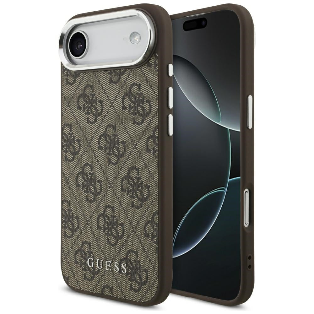 Guess 4G Klasikinis logotipas MagSafe Dėklas, skirtas iPhone Air - rudas