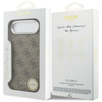 Guess 4G Klasikinis logotipas MagSafe Dėklas, skirtas iPhone Air - rudas