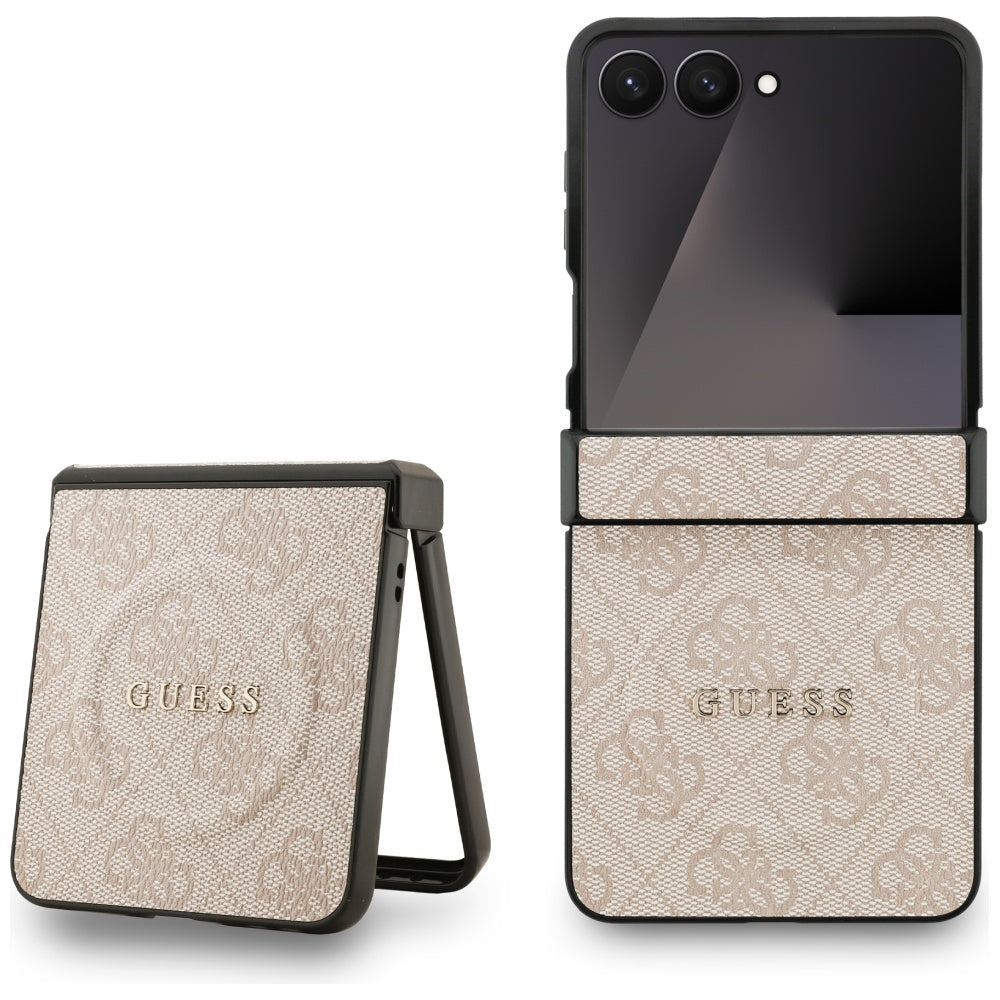 Guess MagSafe dėklas Galaxy Z Flip7 – rožinis