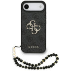 Guess 4G dėklas iPhone Air – juodas su dirželiu