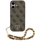 Guess 4G Strap Triangle Logo MagSafe dėklas iPhone 17 - rudas -- Cell phone cases and covers