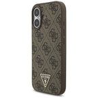 Guess 4G Strap Triangle Logo MagSafe dėklas iPhone 17 - rudas -- Cell phone cases and covers