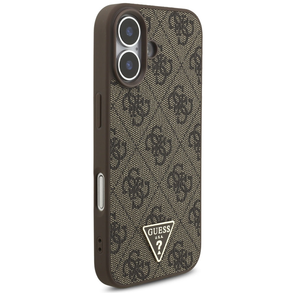 Guess 4G Strap Triangle Logo MagSafe dėklas iPhone 17 - rudas -- Cell phone cases and covers