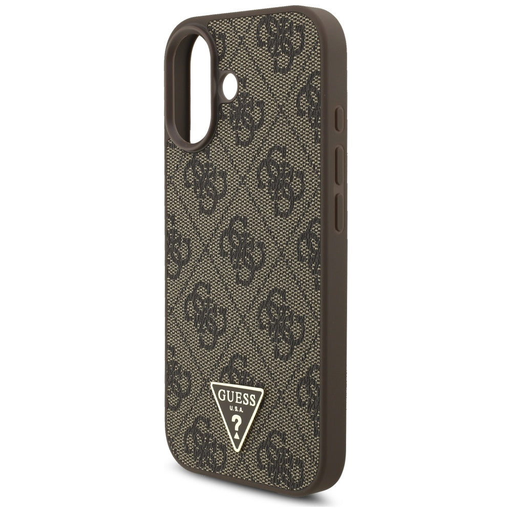 Guess 4G Strap Triangle Logo MagSafe dėklas iPhone 17 - rudas -- Cell phone cases and covers