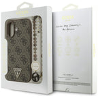 Guess 4G Strap Triangle Logo MagSafe dėklas iPhone 17 - rudas -- Cell phone cases and covers