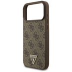 Guess 4G Strap Triangle Logo MagSafe dėklas iPhone 17 Pro Max - rudas -- iPhone 17 Pro Max