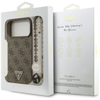Guess 4G Strap Triangle Logo MagSafe dėklas iPhone 17 Pro Max - rudas -- iPhone 17 Pro Max