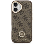 Guess 4G Strass Logo MagSafe dėklas iPhone 17 - rudas