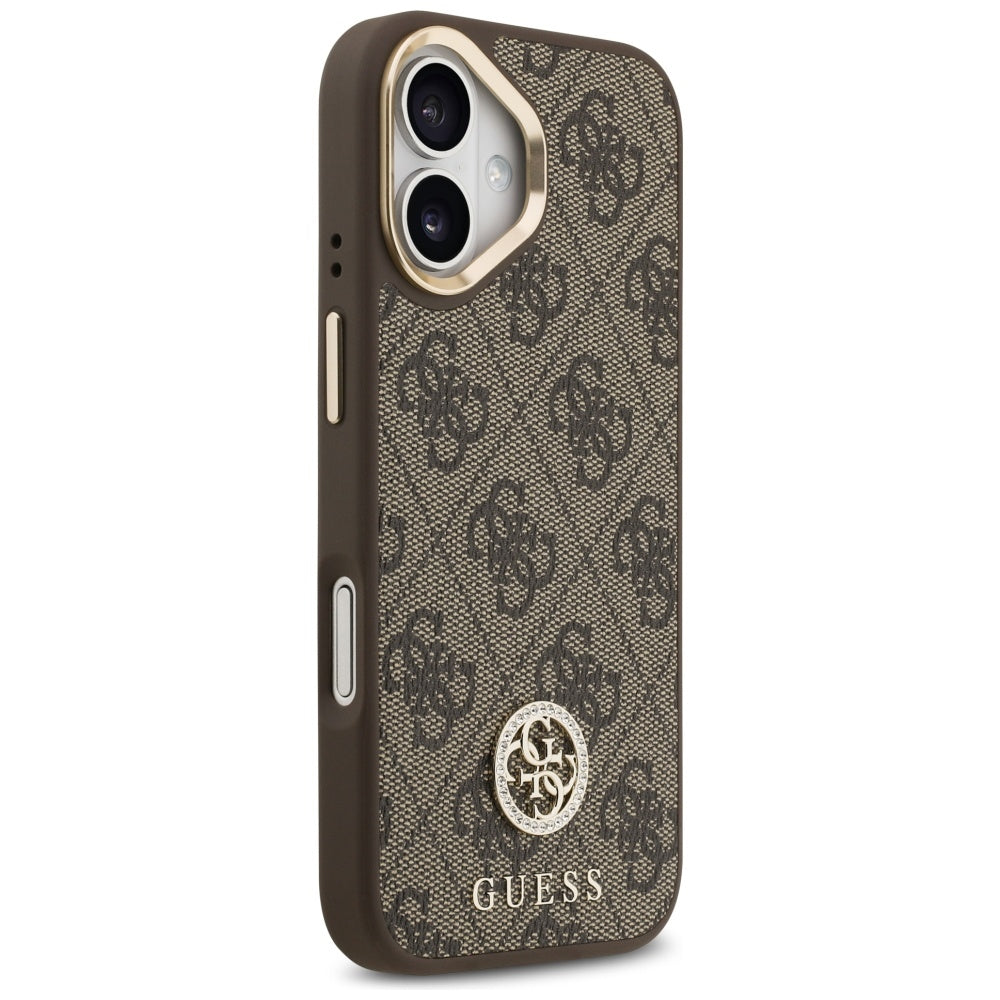 Guess 4G Strass Logo MagSafe dėklas iPhone 17 - rudas