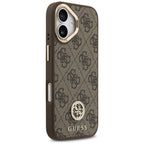 Guess 4G Strass Logo MagSafe dėklas iPhone 17 - rudas