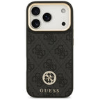 Guess 4G Strass Logo MagSafe dėklas iPhone 17 Pro - juodas