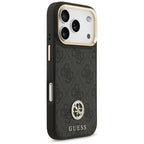 Guess 4G Strass Logo MagSafe dėklas iPhone 17 Pro - juodas