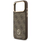 Guess 4G Strass Logo MagSafe Dėklas, skirtas iPhone 17 Pro Max - ruda