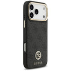 Guess 4G Strass Logo MagSafe Dėklas, skirtas iPhone 17 Pro Max – juodas