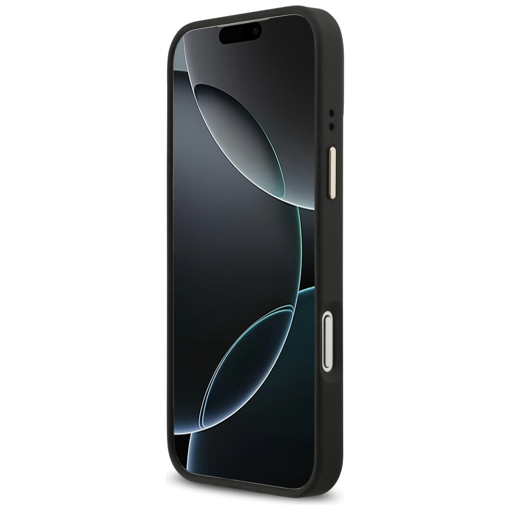 Guess 4G Strass Logo MagSafe Dėklas, skirtas iPhone 17 Pro Max – juodas