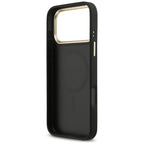 Guess 4G Strass Logo MagSafe Dėklas, skirtas iPhone 17 Pro Max – juodas