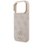 Guess 4G Strass Logo MagSafe Dėklas, skirtas iPhone 17 Pro – rožinė