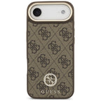 Guess 4G Strass Logo MagSafe Dėklas, skirtas iPhone Air – rudas